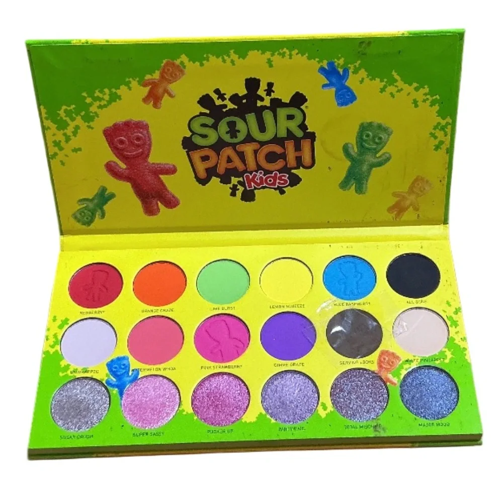 Morphe Eyeshadow Palette Sour Patch Kids, Sour Then Sweet, Bright Hues, Shimmer